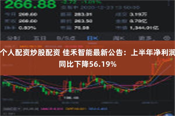 个人配资炒股配资 佳禾智能最新公告：上半年净利润同比下降56.19%