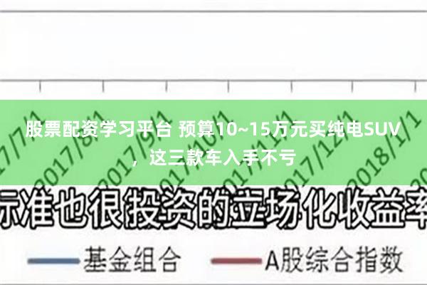 股票配资学习平台 预算10~15万元买纯电SUV，这三款车入手不亏