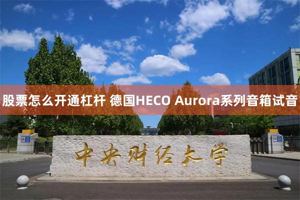 股票怎么开通杠杆 德国HECO Aurora系列音箱试音